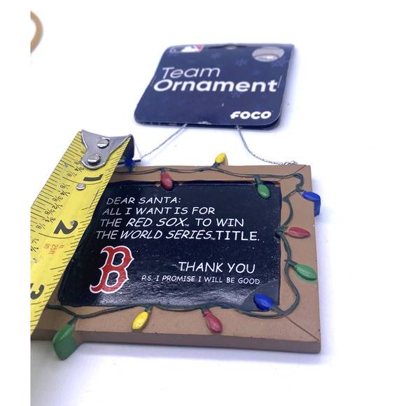 Boston Red Sox Christmas Ornament NEW Foco Dear Santa Baseball - Picture 6 of 7